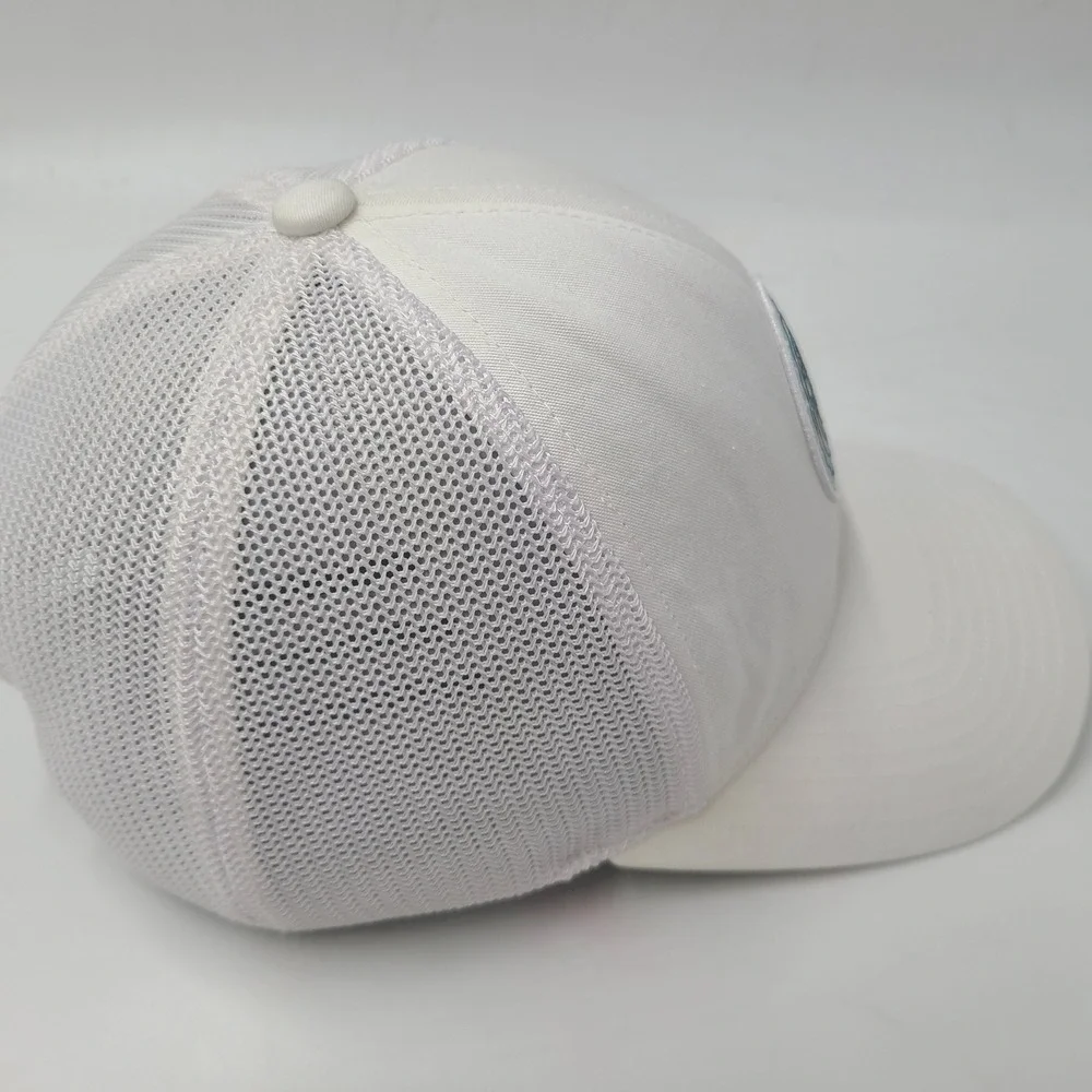 Travis Mathew Hat Snapback Trucker Mesh White Blue California Golf Palm Tree Men